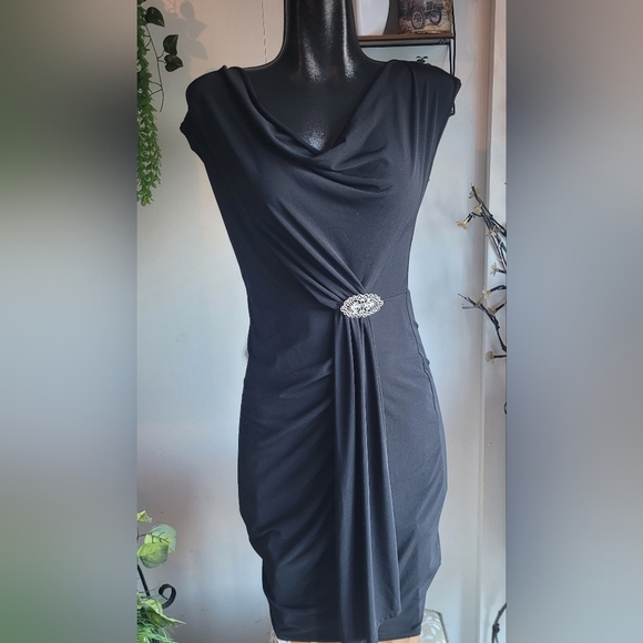 Jesse Ryan for Lori Michaels black cocktail dress Sz.S - Picture 1 of 8